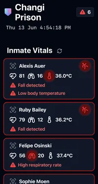 Vitals screen